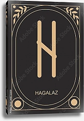 Постер Хагалаз руна