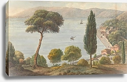 Постер Ривли Уилли Вид со склона холма на приморскую деревню в Турции