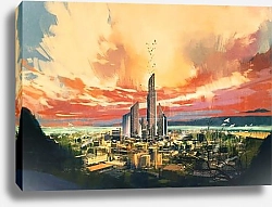 Постер Фантастический город