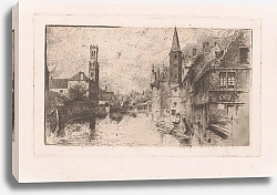 Постер Хайнс Арманд Stadsgezicht met gracht en toren