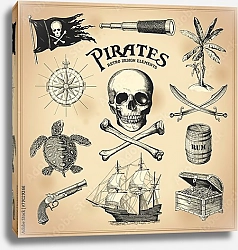 Постер Коллекция пиратских элементов