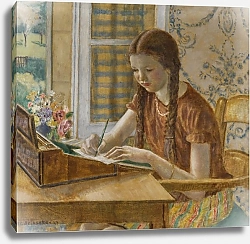 Постер Фрисеке Фредерик Girl at Writing Desk