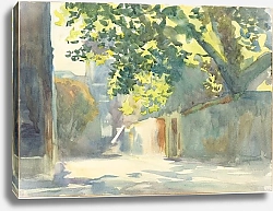 Постер Серджент Джон Залитая солнцем стена под деревом