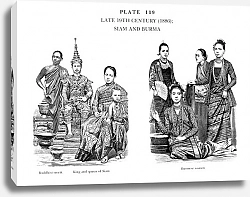 Постер Fin du XIXè Siècle (1886) , Siam et Birmanie, Late 19Th Century (1886), Siam and Birmanie