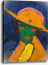 Постер Стеннер Херманн Зеленая женщина в желтой шляпе Я