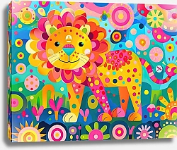 Постер Dotted animals. Animals at the carnival №6