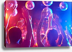 Постер Friends dancing in night club