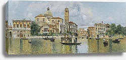 Постер Манескау Антонио San Geremia and the Palazzo Labia from the grand canal