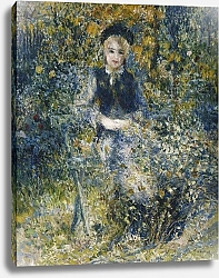 Постер Ренуар Пьер (Pierre-Auguste Renoir) Young Girl on a Bench; La Jeune Fille au Banc, 1875
