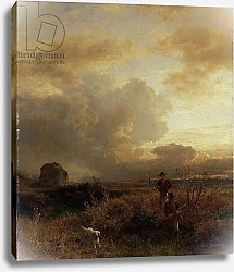 Постер Ахенбах Освальд Clearing Thunderstorm in the Countryside, 1857