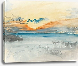Постер Тернер Уильям (William Turner) Sunset Over Water