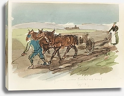 Постер Гут Пол Permissionnaire travaillant aux champs, septembre 1918