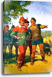 Постер Школа: Английская 20в. Robin Hood with his Merry Men