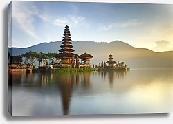 Постер Улун Дану Братан, храм на озере, Бали, Индонезия