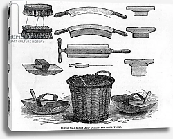 Постер Школа: Английская 19в. Fleshing Knives and other Tanner's Tools
