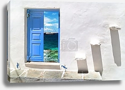 Постер Греция. Санторини. Дверь
