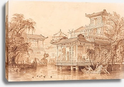 Постер Аллом Томас (грав) Дом китайского торговца близ Кантона