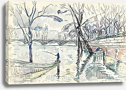 Постер Синьяк Поль (Paul Signac) Paris, Le Pont Des Arts