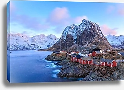 Постер Зимняя сказка в рыбацком селении Рейне, Норвегия