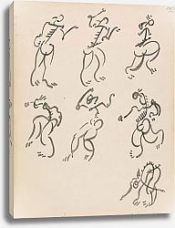 Постер Годье-Бжеска Анри Seven Dancing Figures, in Three Registers