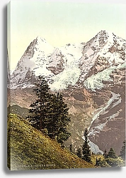 Постер Швейцария. Горы Эйгер и Монк