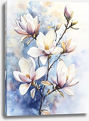 Постер Heavenly dreams of white magnolias