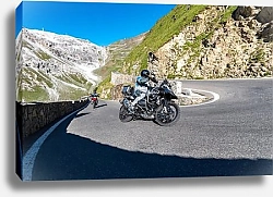 Постер Motorbike on Passo Stelvio