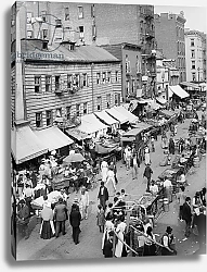 Постер Неизвестен Jewish market on the East Side, New York, N.Y., c.1890-1901