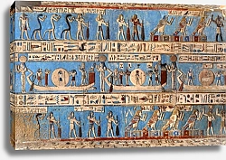 Постер Иероглифические рисунки в древнем египетском храме