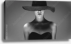 Постер Элегантная женщина в шляпе