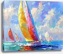 Постер Bright sails in the wind
