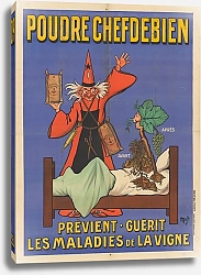 Постер Либо Мишель Poudre Chefdebien prévient, guérit les maladies de la vigne