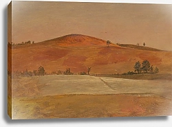 Постер Черч Фредерик Пейзаж с невысокими холмами и полями