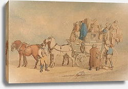 Постер Хендерсон Чарльз Выгрузка Багажа Из Автобуса в Эксетере