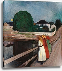 Постер Мунк Эдвард Девушки на мосту