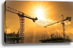 Постер Crane and building construction