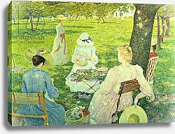 Постер Руссельберг Тео Family in the Orchard, 1890