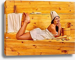 Постер Девушка в бане