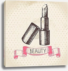 Постер Иллюстрация с помадой