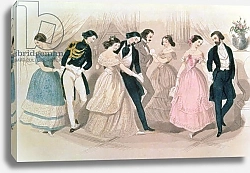 Постер Школа: Английская 19в. The Polka Fashions, from Godey's Lady's Book, vol. XXXI, 1845
