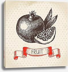 Постер Иллюстрация с гранатом