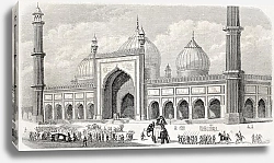 Постер Jama Masjid, the principal mosque in Old Delhi. Created by Freeman, published on L'Illustration Jour