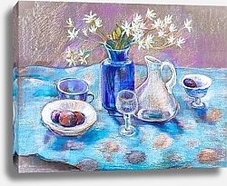 Постер Натюрморт на синей ткани