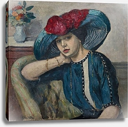 Постер Андре Альберт Femme au chapeau bleu