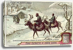Постер Postal service using reindeer in the northern Urals