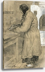 Постер Смирнов Борис Васильевич Fresh-Baked Shaneshki and Grandmother Arina, from Whom I Rented a Bed. Irkutsk.