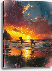 Постер Towards the sunset rays