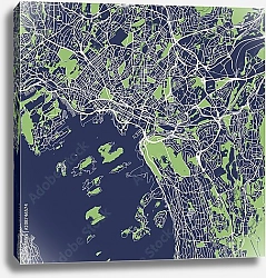 Постер План города Осло, Норвегия