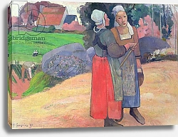 Постер Гоген Поль (Paul Gauguin) Breton Peasants, 1894