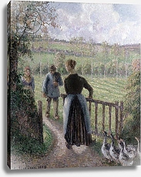 Постер Писсарро Камиль (Camille Pissarro) The Woman with the Geese, 1895